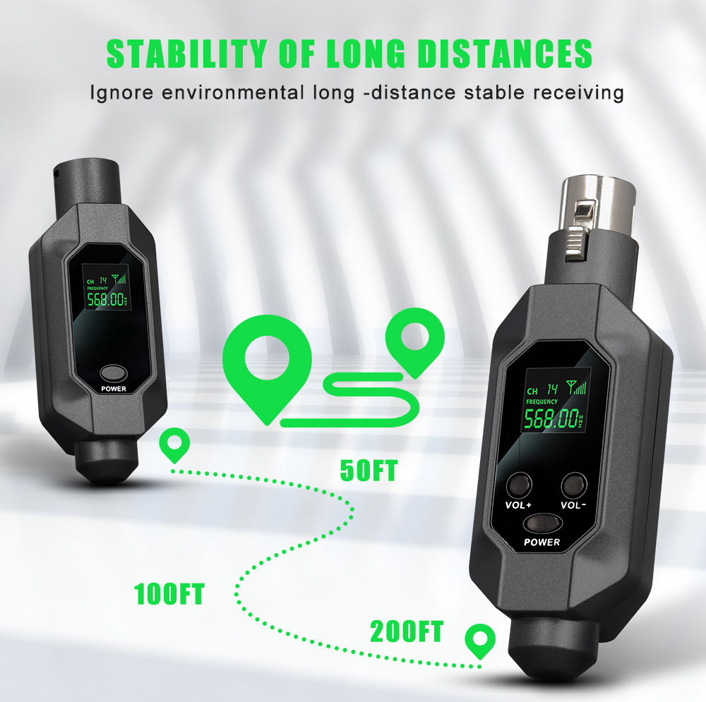 LEUS N2 Konwerter mikrofonu bezprzewodowego UHF Nadajnik i odbiornik XLR System mikrofonowy bezprzewodowy do mikrofonu dynamicznego