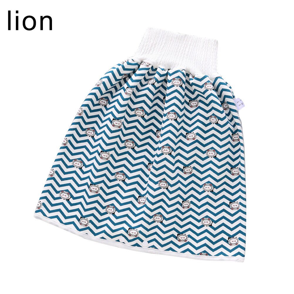Behagelige børnebleer shorts 2 in 1 vandtætte lækagesikre vaskbare baby kid ble nederdel bukser mvi-ing: Løve l