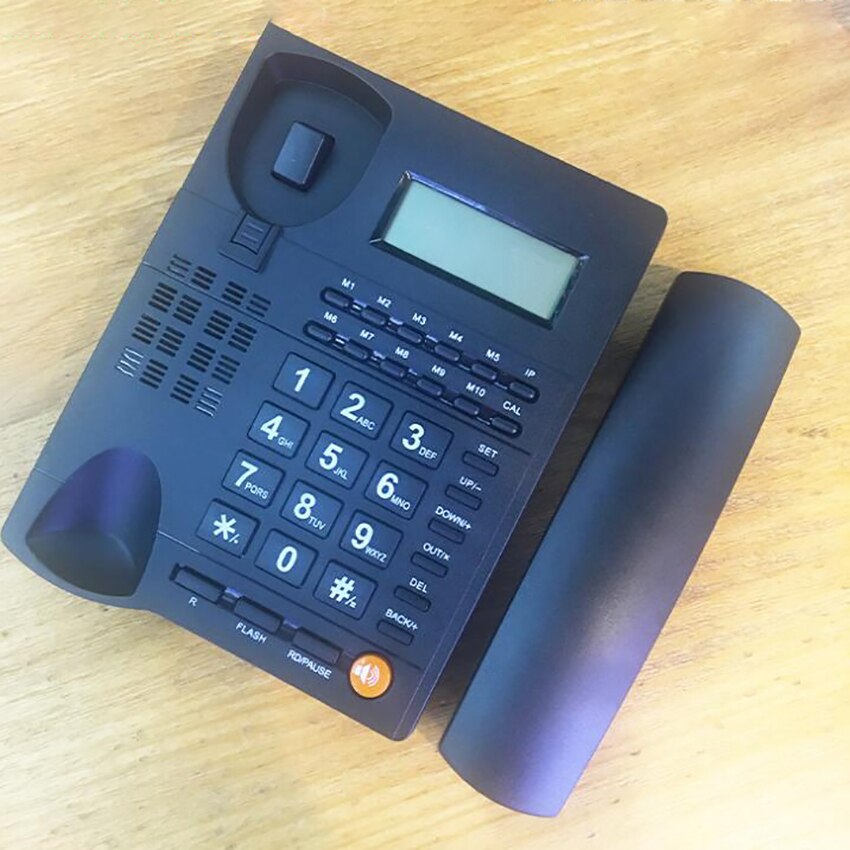 Big-Button Corded Phone with Caller ID, Dual System DTMF / FSK, Real Time Date&Week Display, Adjustable LCD Brightness & Volume