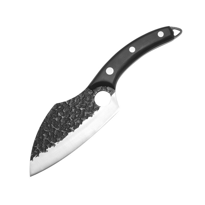 Sharp Blade Steel Kitchen Boning Knifes Fish Filleting Knife Meat Cleaver Butcher Knife Cooking Tools: Knife E Black