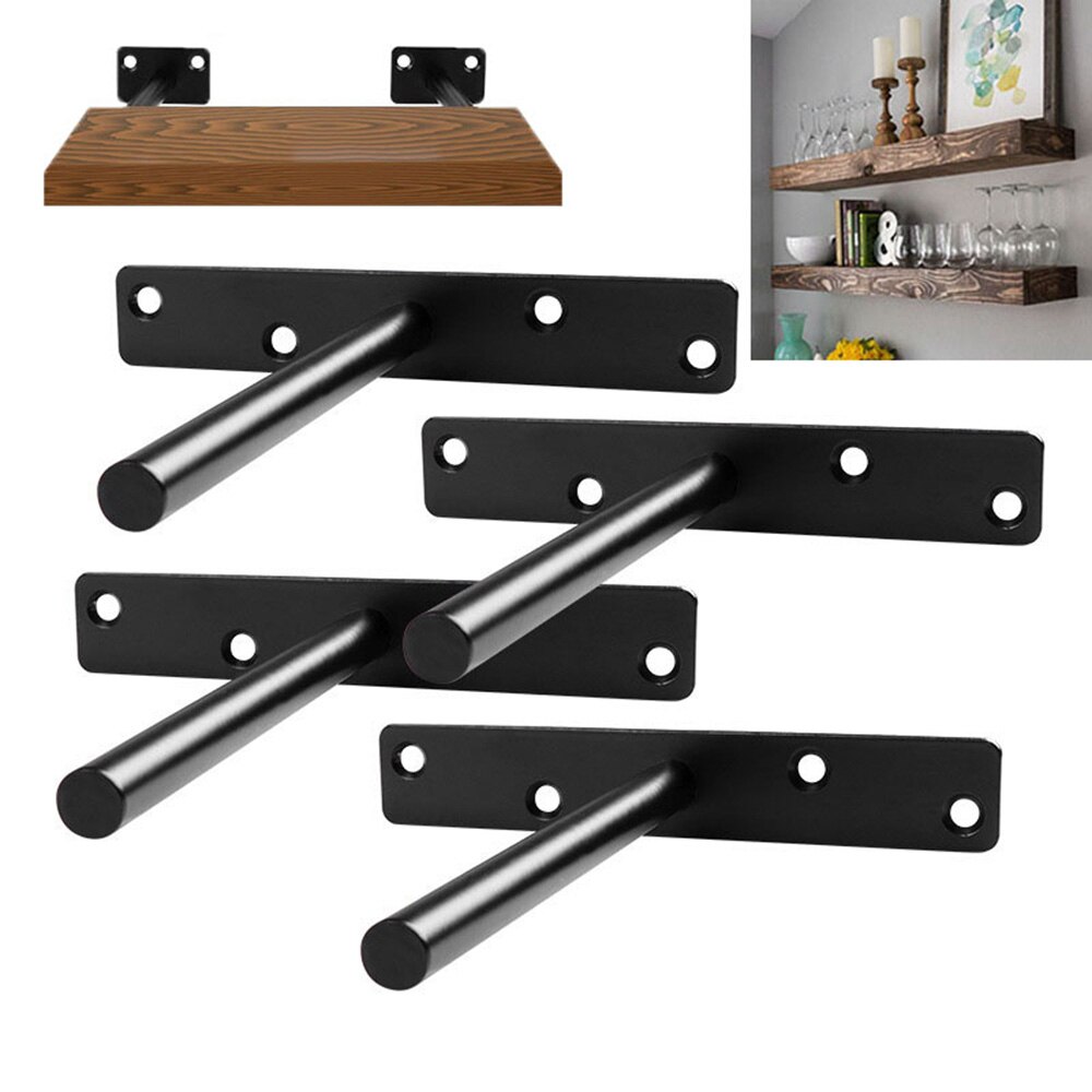 T Shape Shelf Bracket Wall Shelves Supports Metal Brackets Concealed Shelf Brackets Floating Hidden Screw Mounting Plate