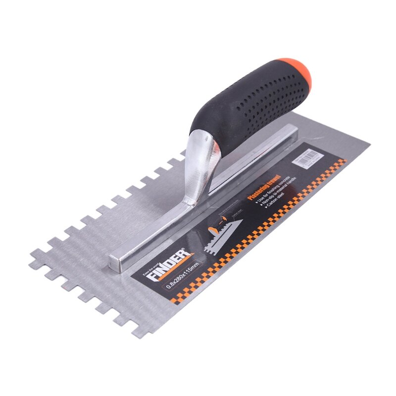 High-carbon Steel Flat-edged Trowel, Wall, Floor, Plastering, Troweling, Home Improvement, Toothed Trowel