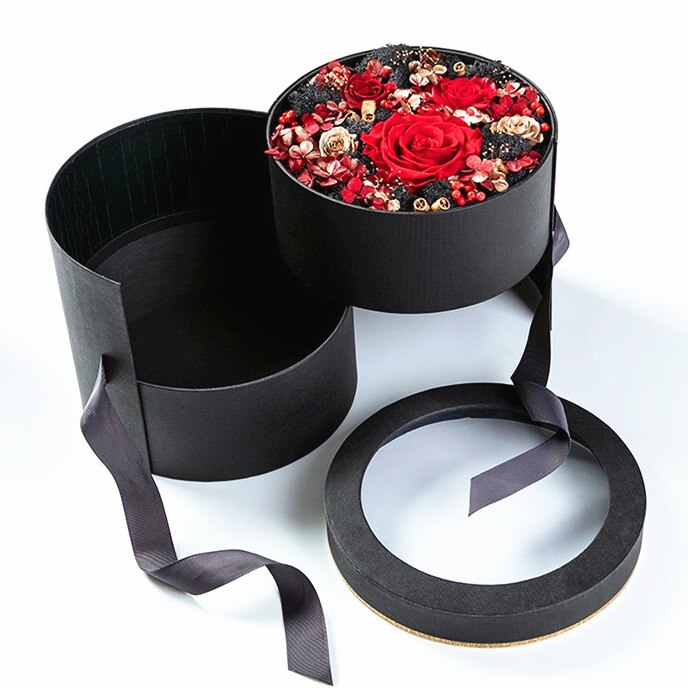 1 pcs dubbele lagen knuffel bloem emmer karton bloem verpakking bloemist verpakking gevallen event bruiloft benodigdheden