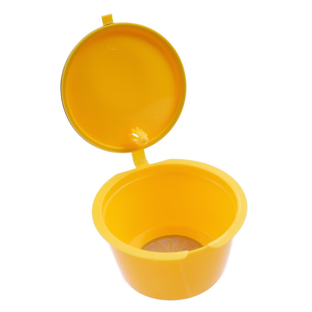 8 Colors Refillable Coffee Capsule For Nescafe Dolce Gusto Reusable Capsules Coffee Pods K-cups Useful 50 times: yellow