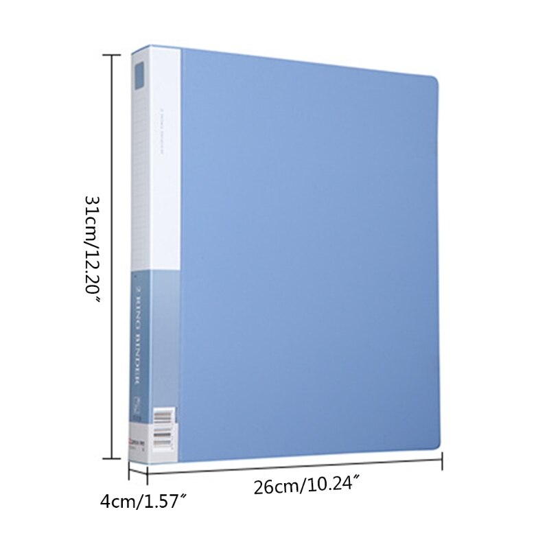 A4 Office File Folder 2 Holes D-Shape Loose Leaf Binder Document Holder Storage T8DB