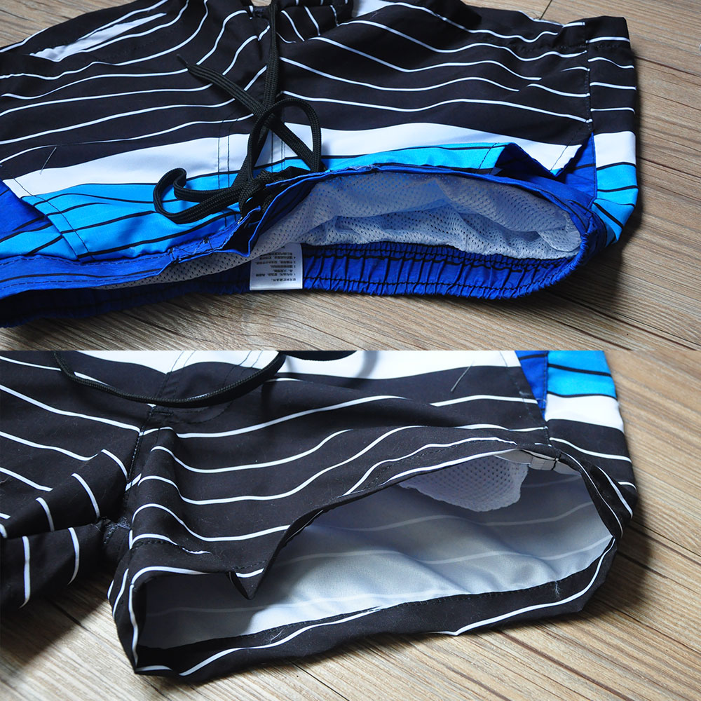 Striped Patchwork Drawstring Swimwear Shorts Men-Sports Beach Shorts Loose Casual Comfortable Male Sweatpants pants