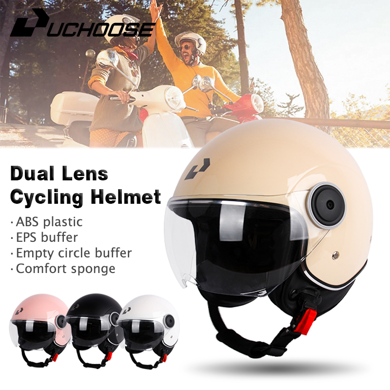 DOT-zertifizierter Vintage-Helm, offener Motorrad-Helm mit offenem Gesicht, Retro-3/4-Helm, Cruise Casco Casque Moto, Herren und Damen