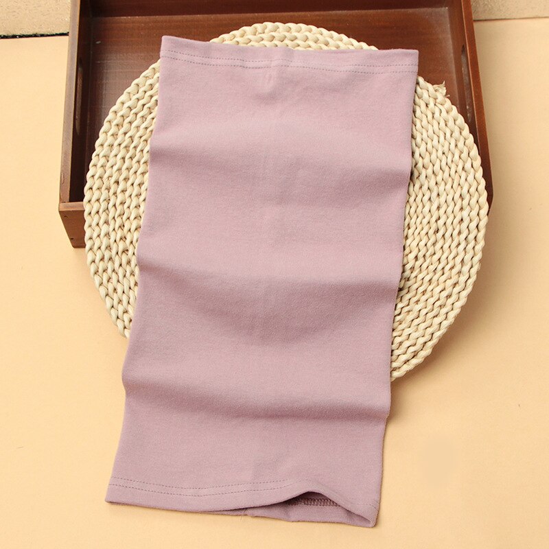 autumn and winter cotton children's collar warm and cold-proof collar solid color baby scarf for boys and girls A86: violet