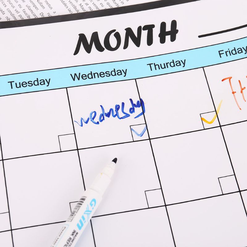 Maandelijkse Planner Zachte Magnetische Whiteboard Magneten Tekening Bericht Memo Pad