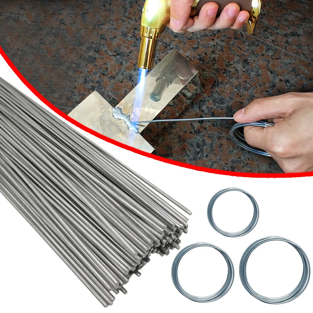 10pcs No Need Solder Aluminum Welding Rod Solution Flux-Cored Rods Brazing Low Temperature Aluminum Solder Soldering Rod