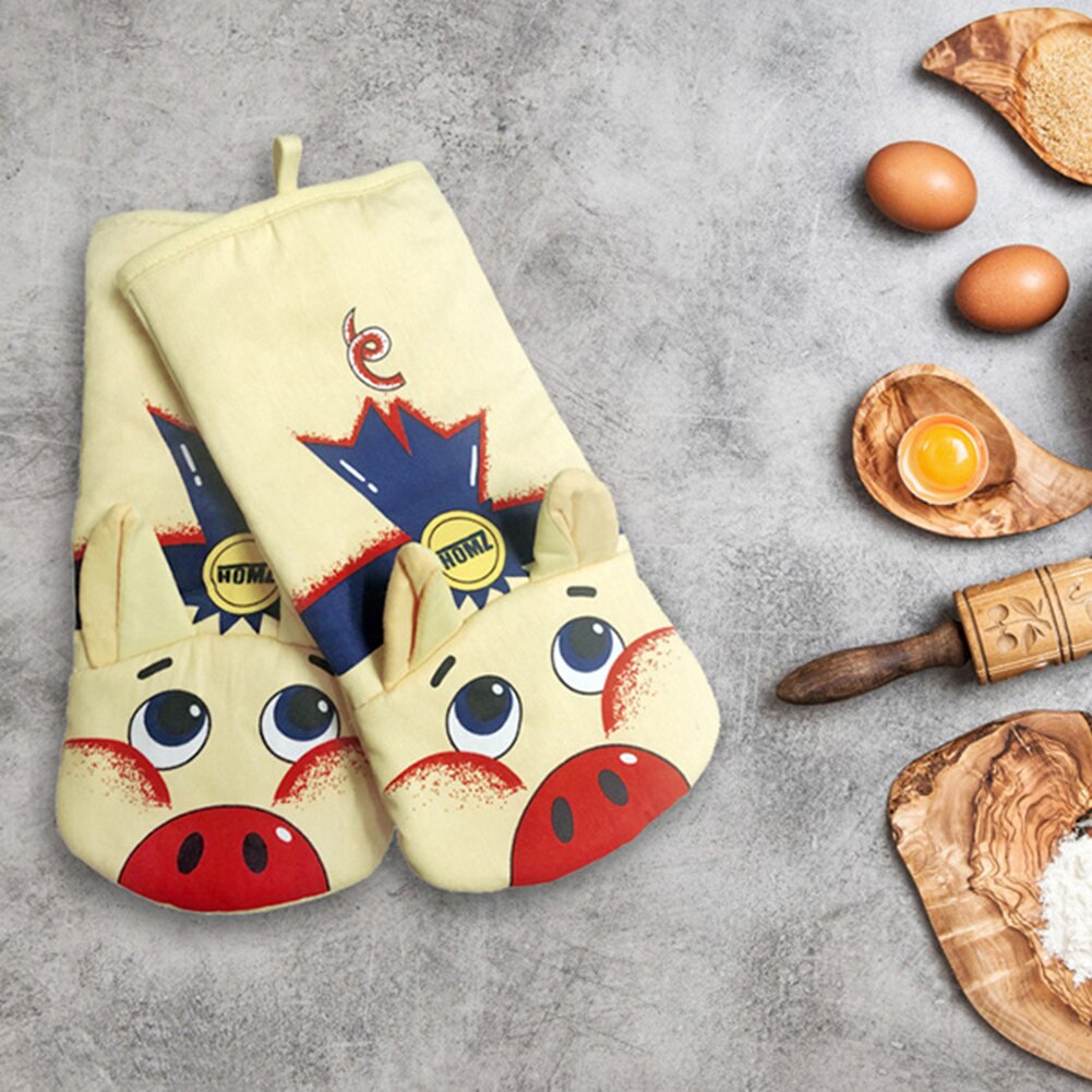 1Pc Nettes Schwein Nicht-Unterhose Anti-verbrühungen Küche Mikrowelle Handschuh Backofen Handschuh Position schweißen backofen küche handschuhe gant küche