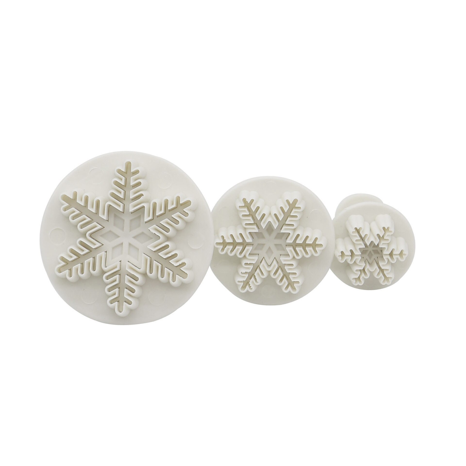 Bröllopsfest snöflinga fondant tårta dekorationskolv 3 st/set socker hantverk fräsform verktyg jul tårt dekoration verktyg