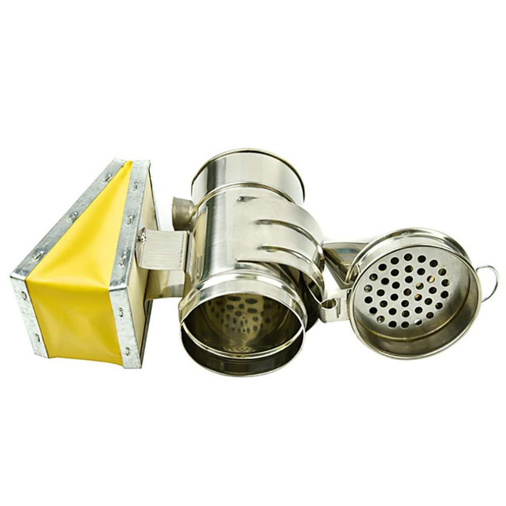 Herramientas de apicultura Manual de acero inoxidable Kit de transmisor de humo de abeja herramienta de apicultura cuidado de abejas rociador de humo
