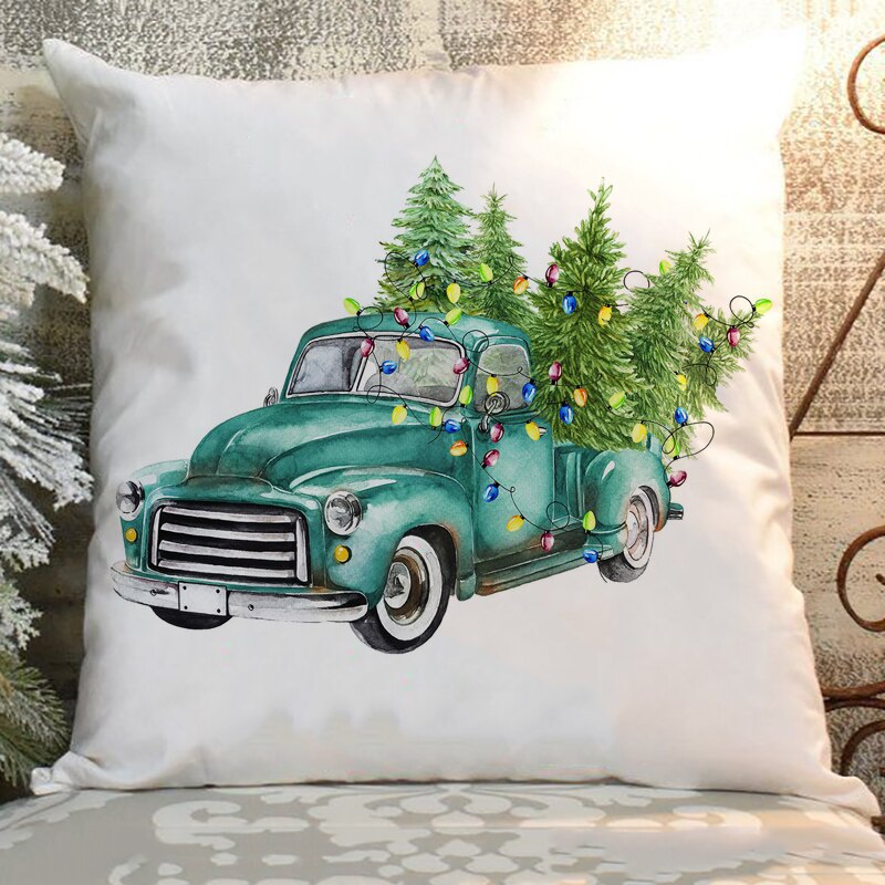 Kerst Kussenhoes 45*45 Kussensloop Sofa Kussens Kussenslopen Film Kijken Kussenslopen Home Decor Feestdagen