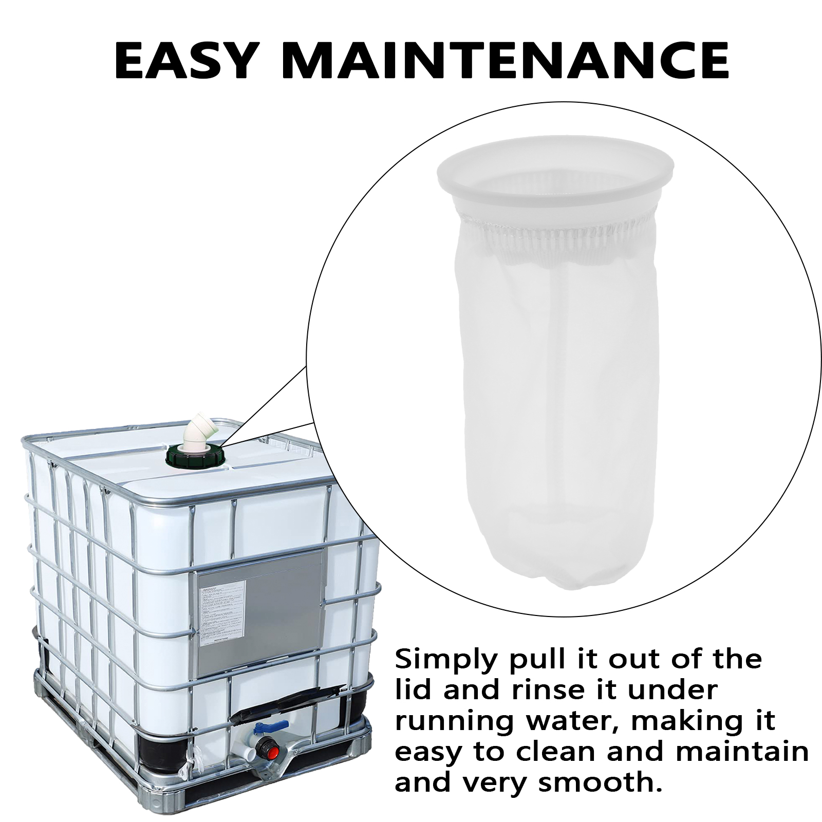 3 Stück ibc Nylon zum Entlüften Tonnen Fässer decken Filter beutel atmungsaktiven Regenwasser Filter Regen Regenwasser Panzer Aquarium
