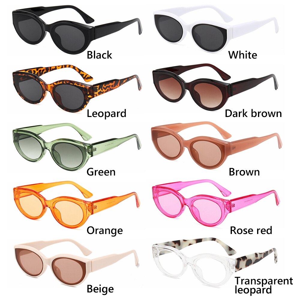 Retro Oval Frame Sunglasses Catwalk Small Frame Sun Glasses Men's/Women's Universal UV Protection Outdoor Travel Eyewear