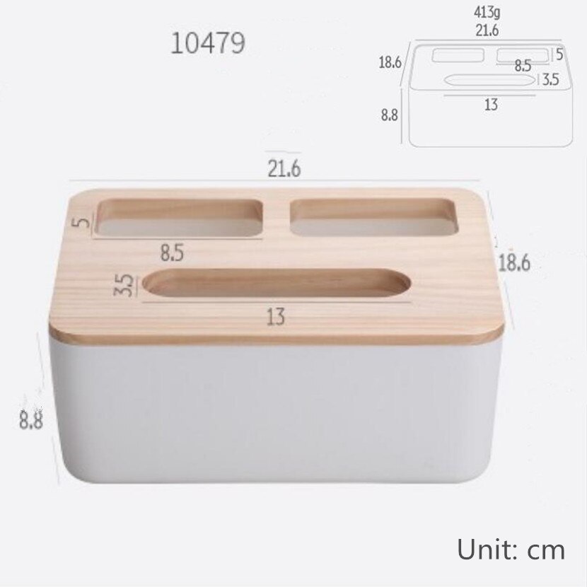 4 Styles Home Kitchen Living Room Toilet Wooden Plastic Tissue Box Solid Wood Napkin Holder Case Simple Stylish: SMT304-10479