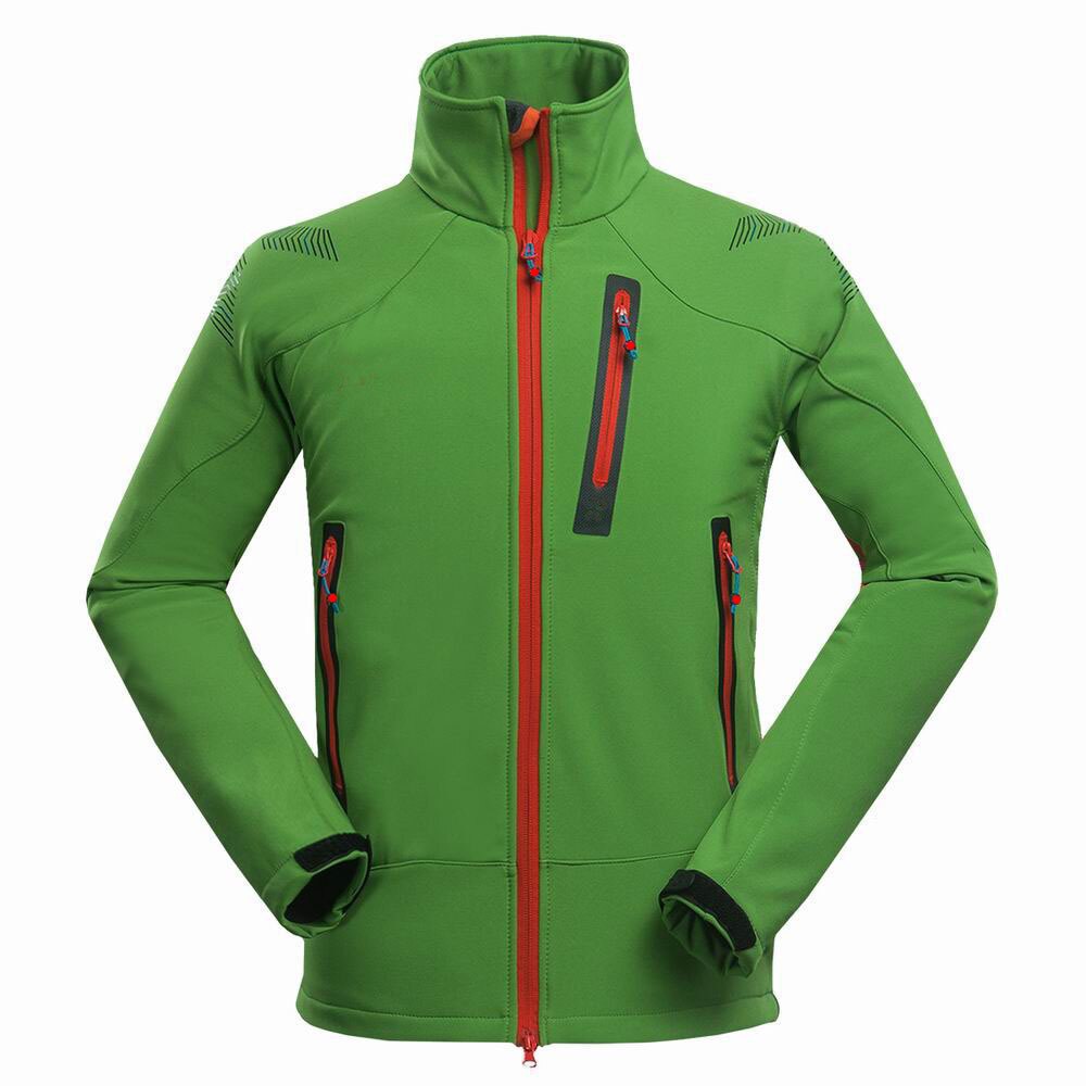 Male Soft shell Windbreaker Jacket Male Outdoor Waterproof Thermal Mountain Climbing Sports Anti-UV Fleece Breathable Coat