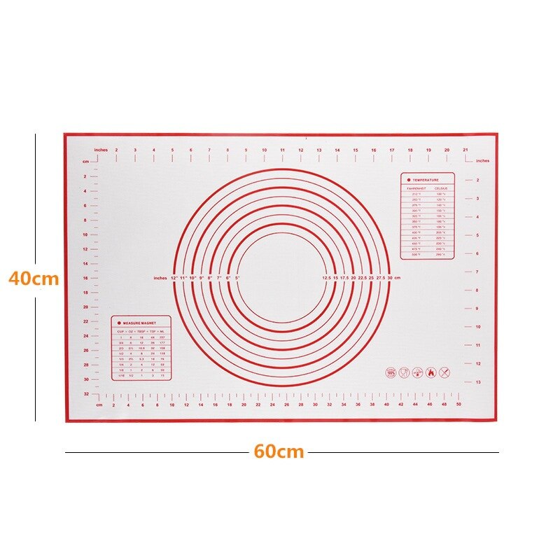 Rodillo de acero inoxidable de silicona para hornear, estera de pastelería, utensilios de cocina para hornear masa, Pizza, pasteles, Pasta y galletas: Baking Mat 1