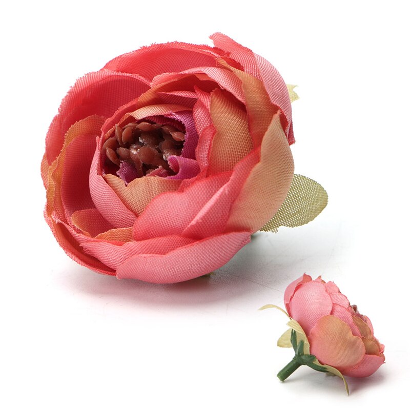 10 st siden blomma konstgjord blomma huvud konstgjord blomma bröllopsdekoration kransar bröllop bil dekoration vårdekoration