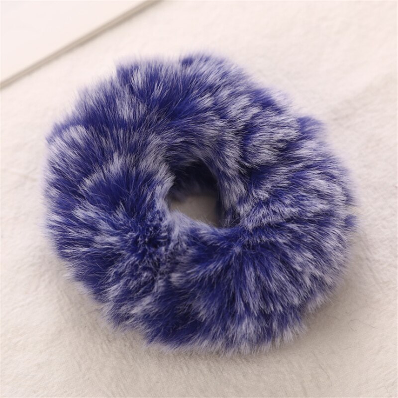 1Stck Winter Faux Pelz Kaninchen Haar Scrunchie Weiche Elastische Haar Bands Frauen Nette Pferdeschwanz Halfter Haar Zubehör