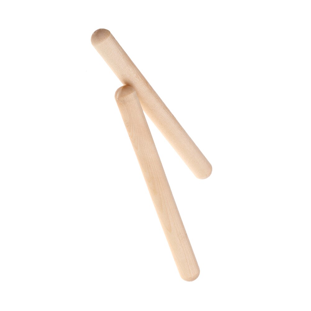 1 Paar Hout Ronde Hoofd Rhythm Sticks Voor Percussie Instrument Kids Muzikaal Speelgoed