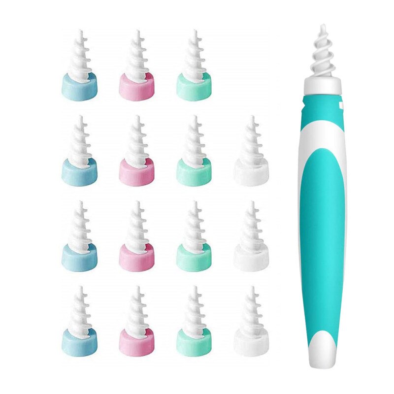 16PCS Earwax Remover Ear Wax Removal Tool Smart Ear Cleaner Spiral Earwax Remover Swab Kit Safe and Flexible Earwax Remover
