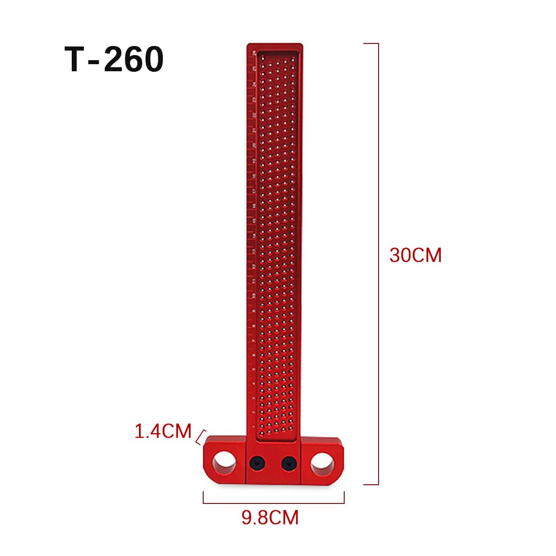 Precisie houtbewerkingsliniaal, meetinstrument houtbewerking T-type