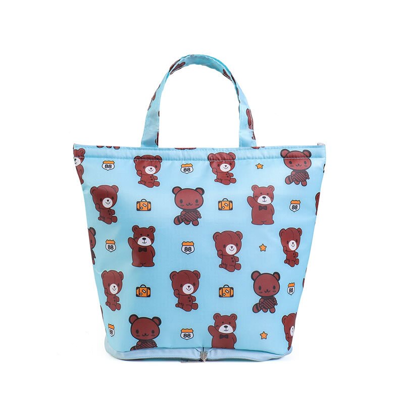 Foldable Portable Lunch Bag Women Office Luncheon Fruit Cooler Pouch Kids Picnic Drinks Snacks Organize Package Accessories Item: H