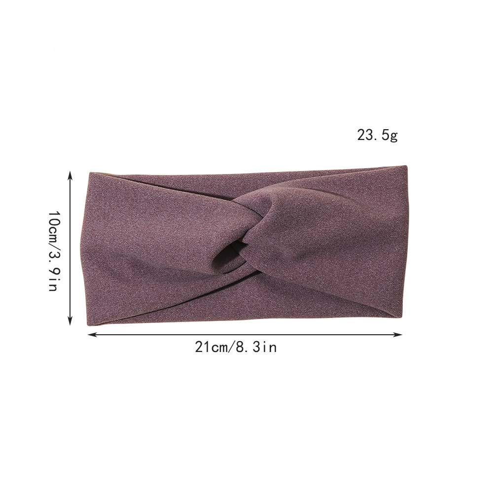 Diadema elástica de lana cruzada Lisa para mujer, diademas cálidas informales gruesas para exteriores, turbante, Bandana, accesorios para el cabello a la