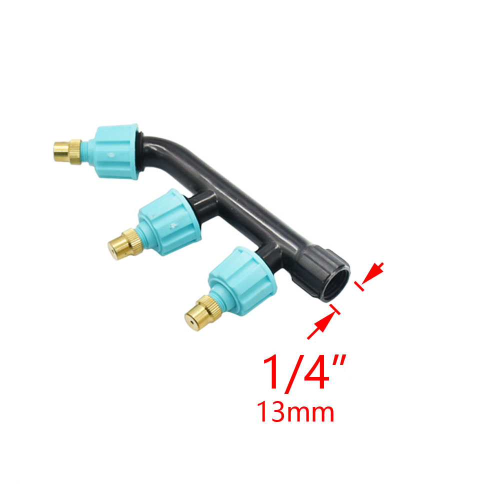 Landbrugs kobber forstøver sprøjtedyse enkelt/dobbelt/tre dysehoved pesticid sprøjtesprinkler med 1/4 1/2