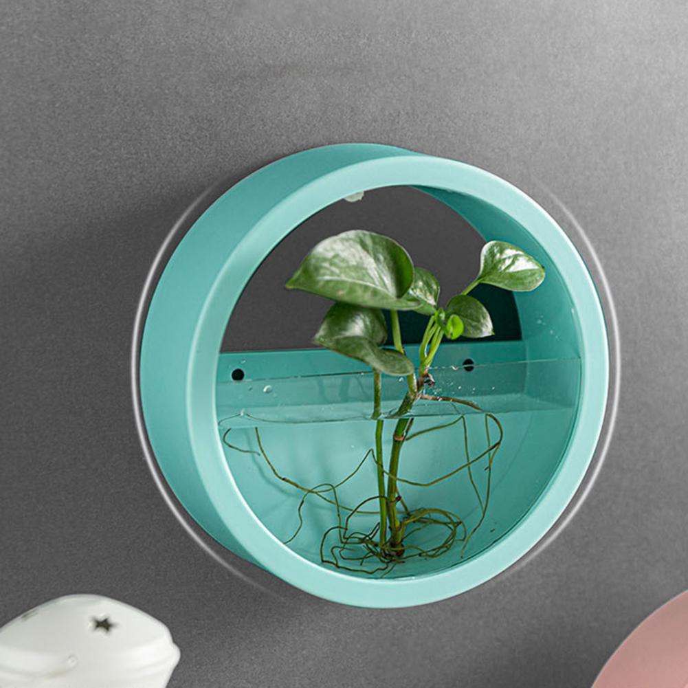 Vase mural rond en fer, pour la maison, salon, Restaurant, panier suspendu, Pot de fleur, décor mural, jardinières de plantes succulentes, Vases en verre d'art