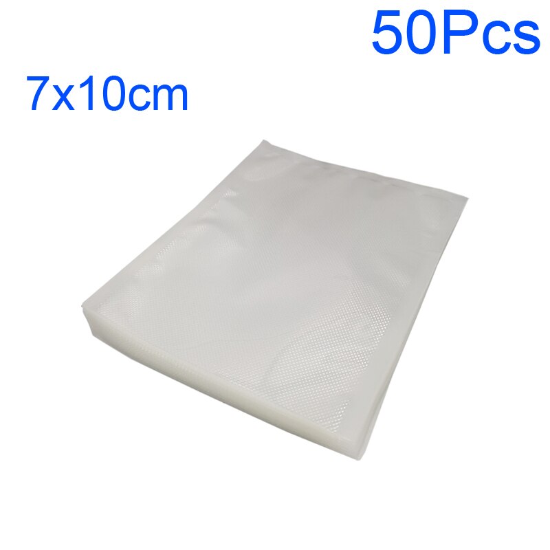Vacuum Sealer Bags for Food Saver Sealing Machine Plastic Storage Vacuum Bag Kitchen Packer Vacum Bag Dropshippin: 7x10cm 50Pcs