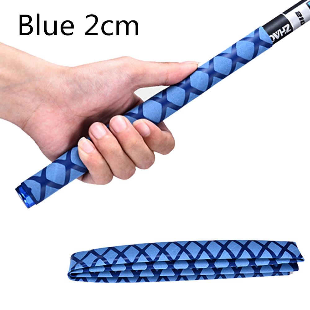 1m Angelrute wickeln Anti Unterhose Statische Griff Hülse Nicht-Unterhose Schrumpf wickeln Schläuche Isolierung Wasserdichte Schläger griff Griff: Blau 2 cm