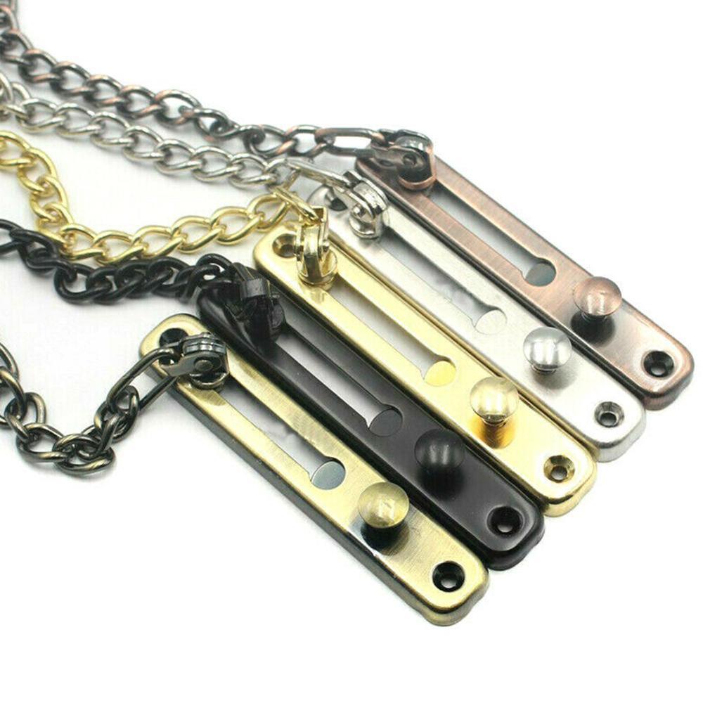 House 1PC Security Guard Chain Bolt Locks Safety Slide Anti-theft Cabinet Lock Tone Latch Door Door Guard Hardware Bolt Cha U7I0