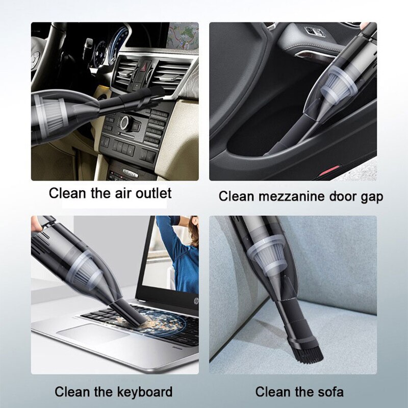 Aspirateur Voiture Portable 120W – Nettoyage Humide Et Sec – Compact 35 Cm – Neuf Générique
