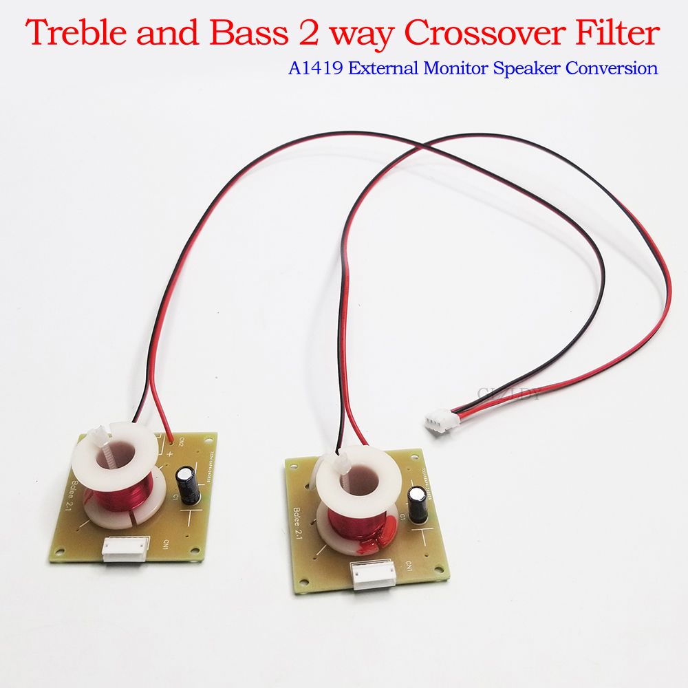 1 pair Audio Speaker Treble Bass Speaker Crossover Divider amplifier for 27" 2K 5K imac A1418 A1419 A2115 Speaker Refit