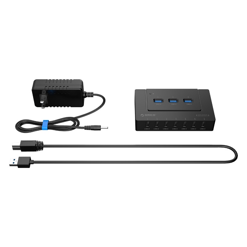 Orico abs  h9910-u3 5 gbps hoge snelheid usb 2.0 3.0 splitter adapter 10 poorten usb hub met stroomadapter voor pc laptop notebook