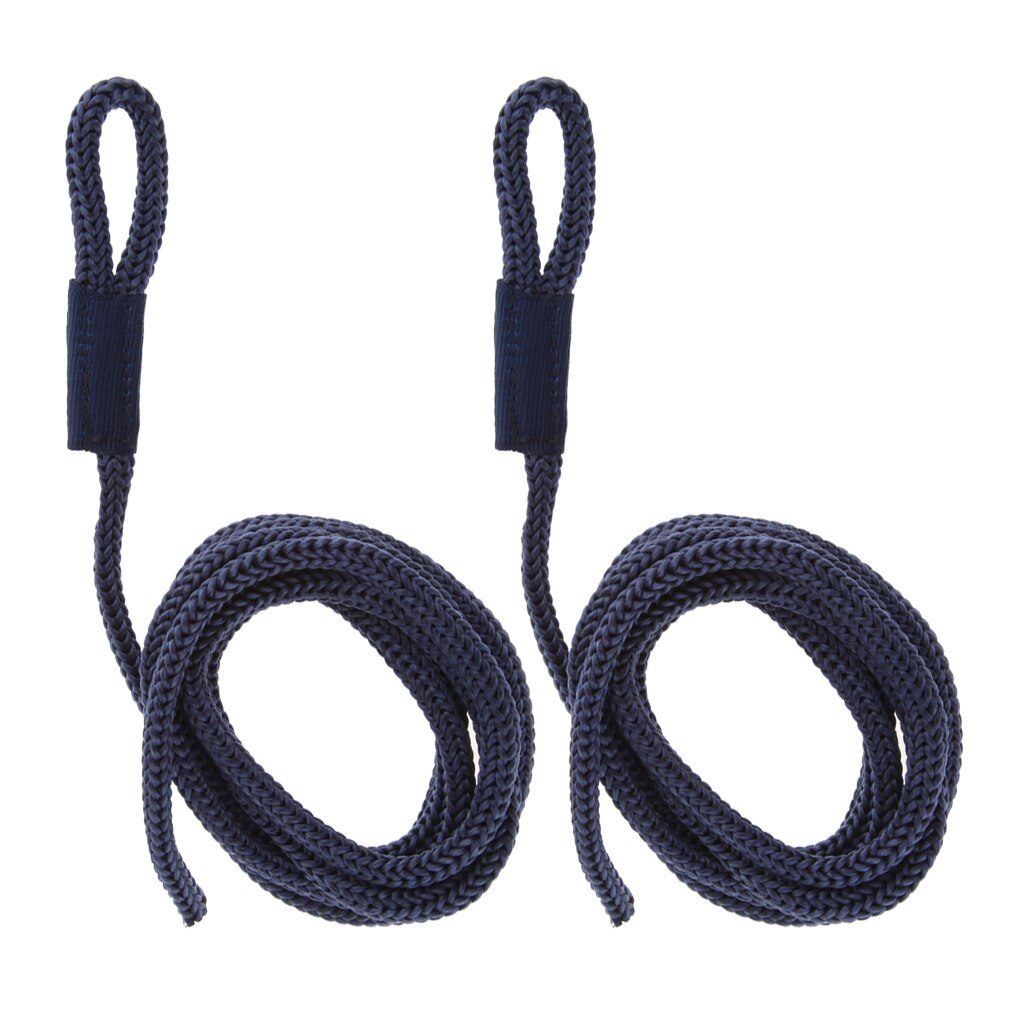 2x 1/4inch x 5ft Blue Braid Nylon Dock Line, Boat Mooring Line White