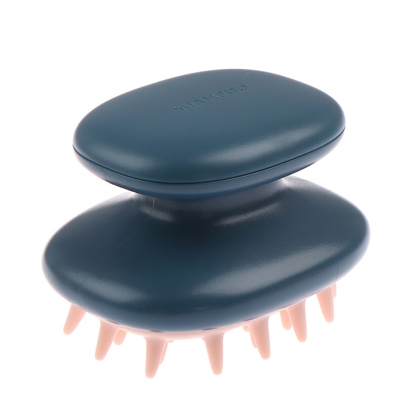 Handheld ABS Scalp Shampoo Massage Brush Washing Shower Hair Comb Mini Head Meridian Massage Comb: Blue