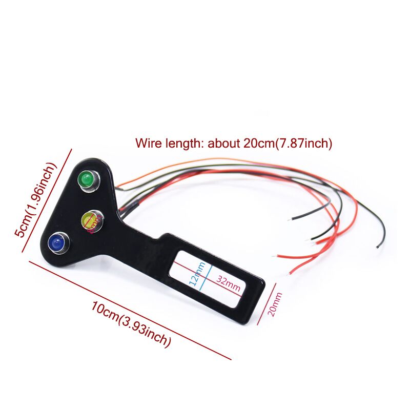 12v motorcykel instrument led ljus helljus / neutral / blinkers indikator justerbar hastighetsmätare vägmätare extraljus