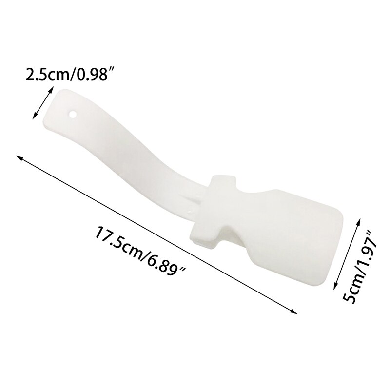 1pc Portable Unisex Lazy Shoe Helper Sock Shoe Slider Handled Shoehorn Lifting Wearing Helper Tool Plastic Shoehorn Accessories: White