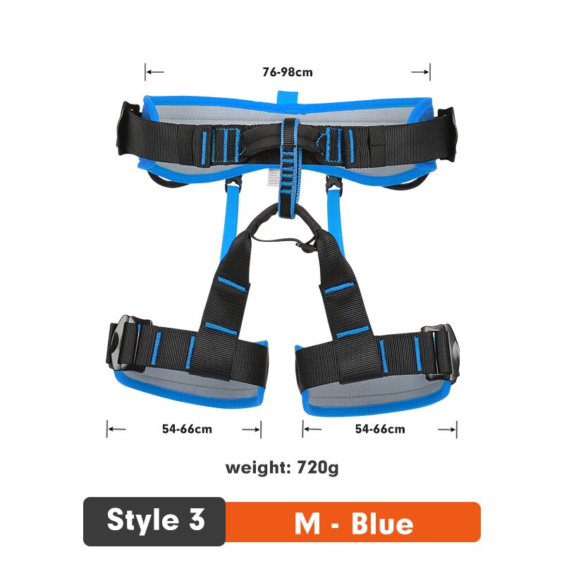 Xinda Outdoor Sports Safety Belt Rock Mountain Climbing Harness Waist Support Half Body Harness Aerial Survival: Style 3 M Blue