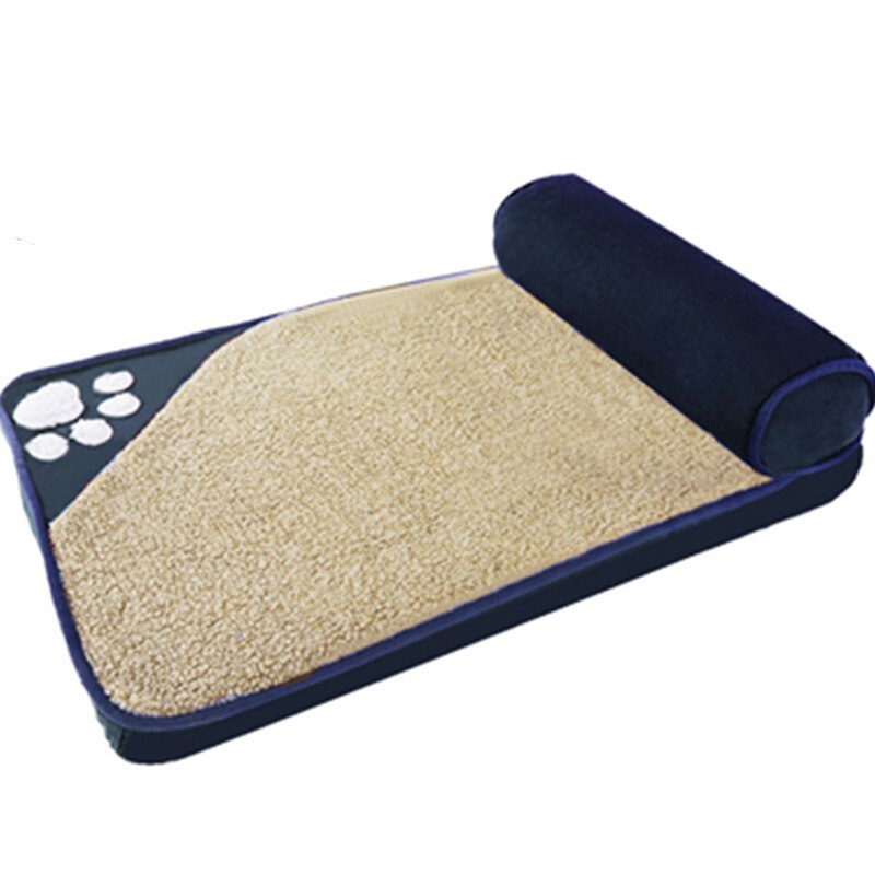 Dsoft Classic Pet Litter Pad Grote En Kleine Huisdier Bed Comfortabel Kussen Bed Grote Afneembare Zachte Huisdier Sofa: navy blue / S