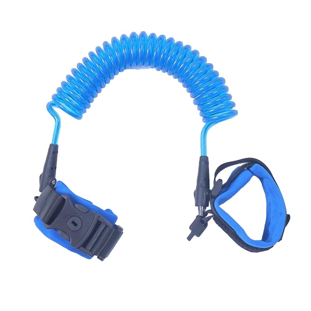 1.5/2/2.5M Verstelbare Kids Veiligheid Wandelen Harnas Pols Link Kinderen Veiligheid Armband Kinderen Pols Leash Anti-verloren Riem Band: Blue 2point5m