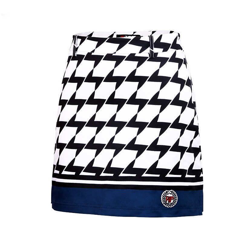 Woman Golf Skirt Splicing Women Summer Breathable Golf Skirt Mini Linen Skirts THJ99: Blue / M