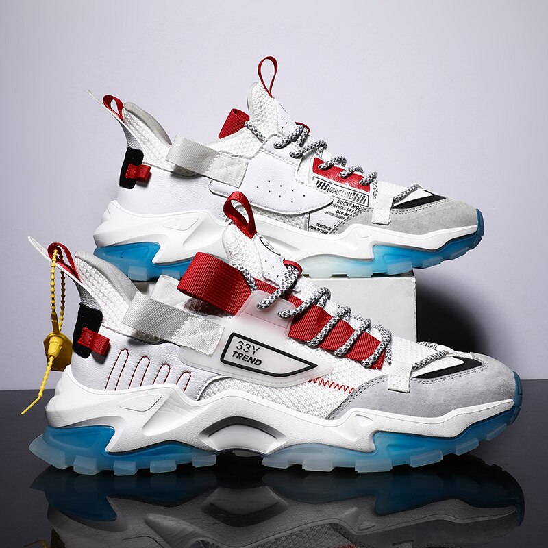 Chunky Sneakers Men Shoes Black Outdoor Trend Platform Sports Jogging Running Shoes