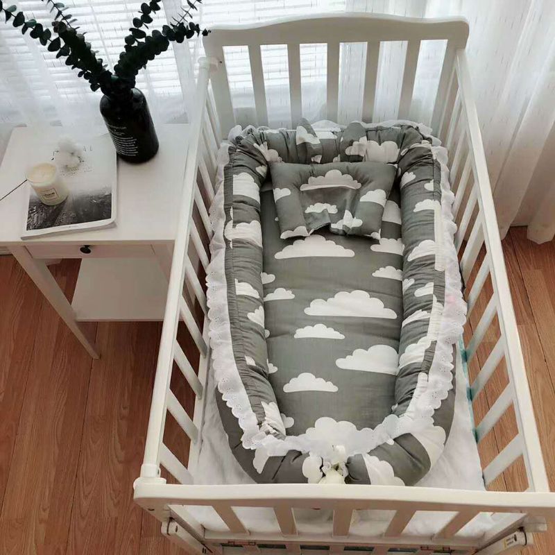 Bærbar baby seng spædbarn rejse søvn reden blød åndbar loungeseng  h55b