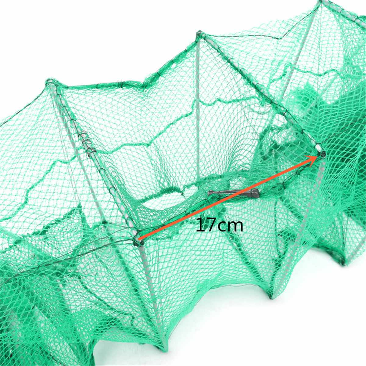 320cm Nylon Fishing Net Foldable Portable Crab Crayfish Lobster Catcher Live Trap Fish Net Eel Prawn Shrimp Lure Fishing Net