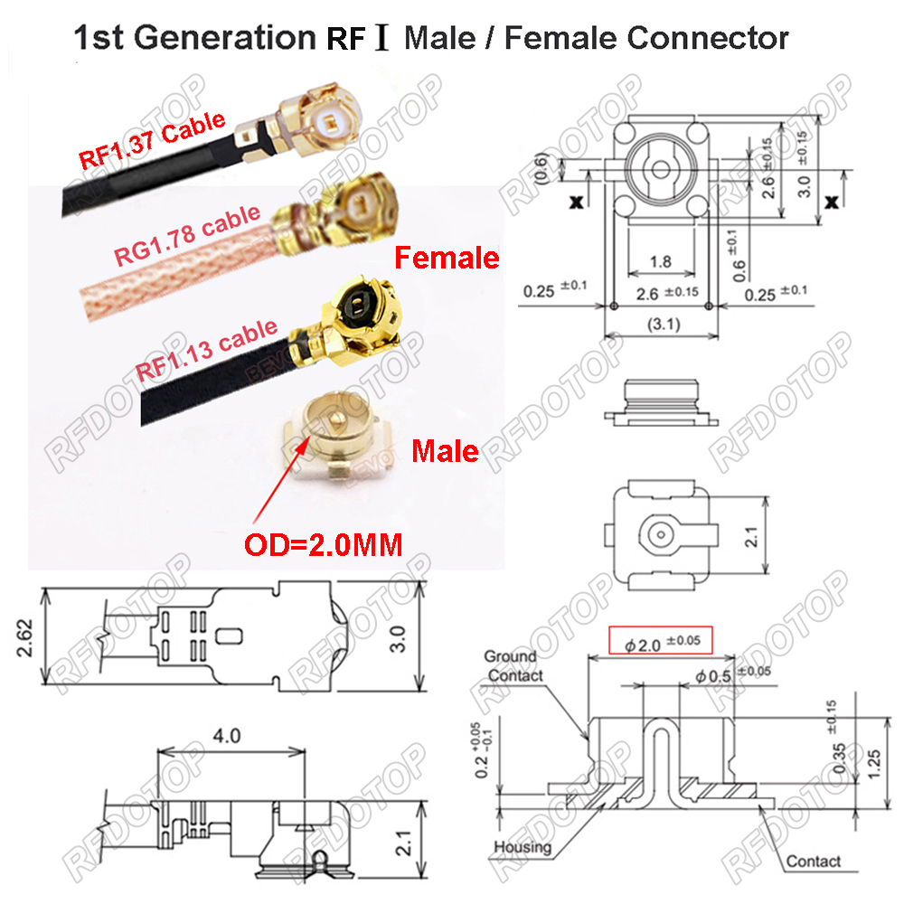 Connecteur WIFI Pigtail Ufl/IPX/RF1 à u.FL/IPX/RF1, câble femelle RF1.37 pour routeur Modem 3G 4G, 10 pièces/lot
